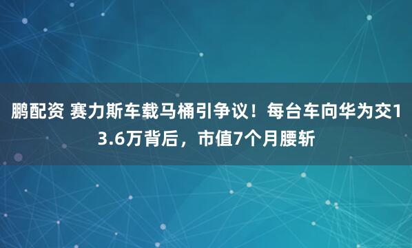 鹏配资 赛力斯车载马桶引争议！每台车向华为交13.6万背后，市值7个月腰斩